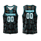 Custom Black Blue Basketball Jersey Uniform Suit Printed Your Logo Name Number