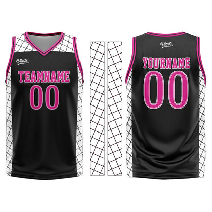 Custom Black Pink Basketball Jersey Uniform Suit Printed Your Logo Name Number