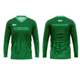 Custom Bright Green Basketball Soccer Football Shooting Long T-Shirt for Adults and Kids