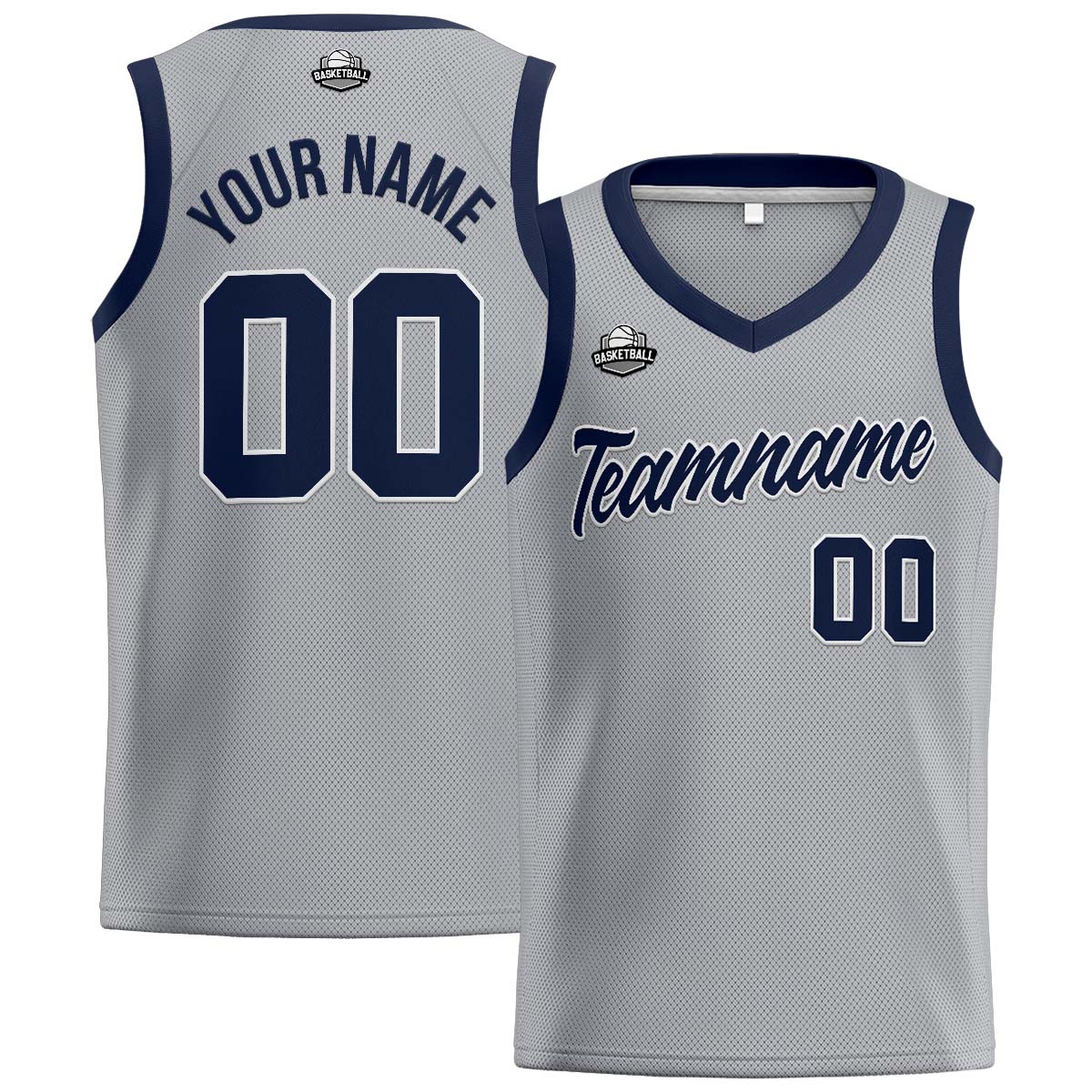 Custom Gray Navy Basketball Jersey for Men Women Adult Youth Stitched Name Number Logo