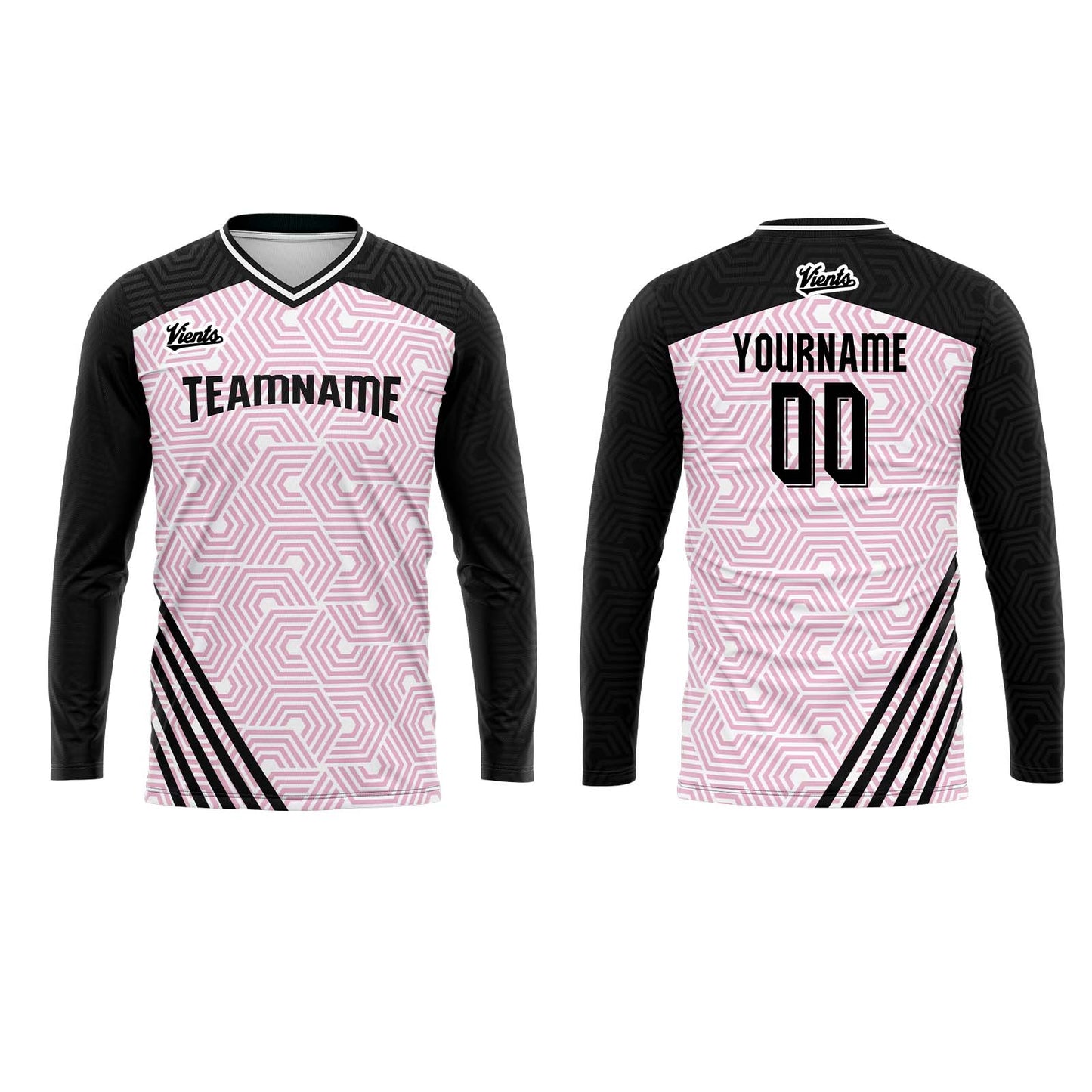 Custom Black Pink Basketball Soccer Football Shooting Long T-Shirt for Adults and Kids