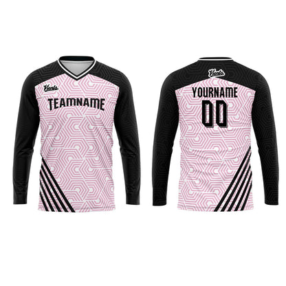 Custom Black Pink Basketball Soccer Football Shooting Long T-Shirt for Adults and Kids