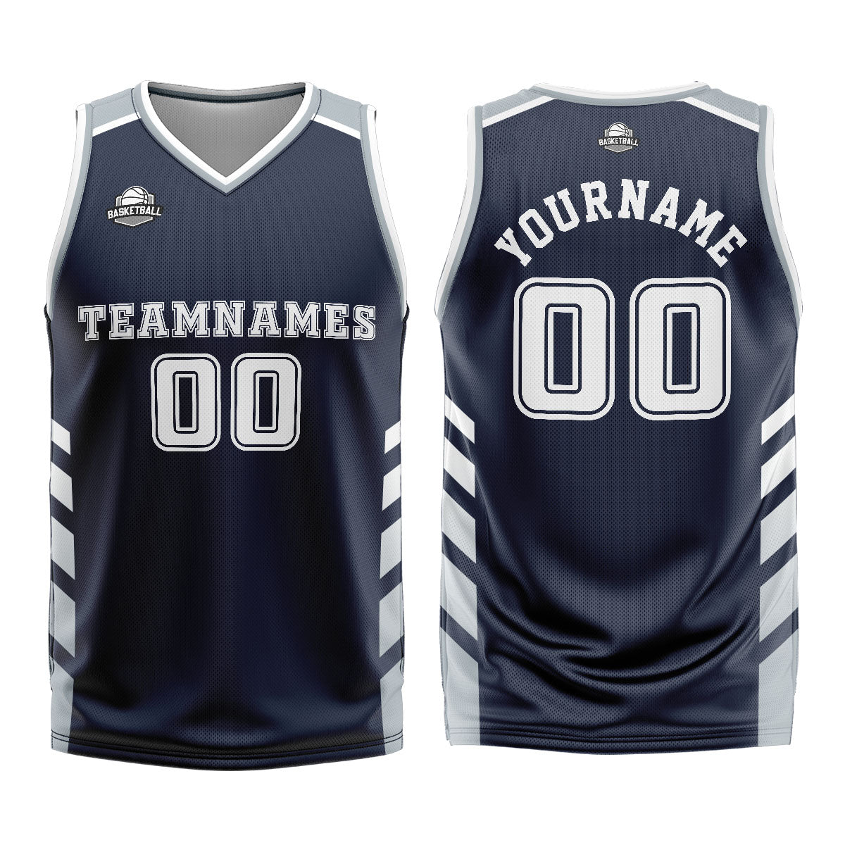 Custom Blue Grey Basketball Jersey Uniform Suit Printed Your Logo Name Number