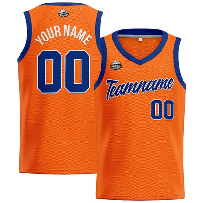 Custom Orange Royal Basketball Jersey for Men Women Adult Youth Stitched Name Number Logo