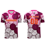 Custom Dark Purple Pink Uniform Jersey Kids Adults Personalized Set Jersey Shirt