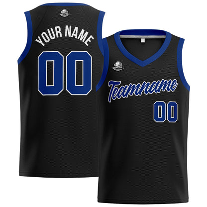 Custom Black Royal Basketball Jersey for Men Women Adult Youth Stitched Name Number Logo