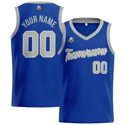 Custom Royal Gray Basketball Jersey for Men Women Adult Youth Stitched Name Number Logo