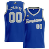 Custom Royal Gray Basketball Jersey for Men Women Adult Youth Stitched Name Number Logo