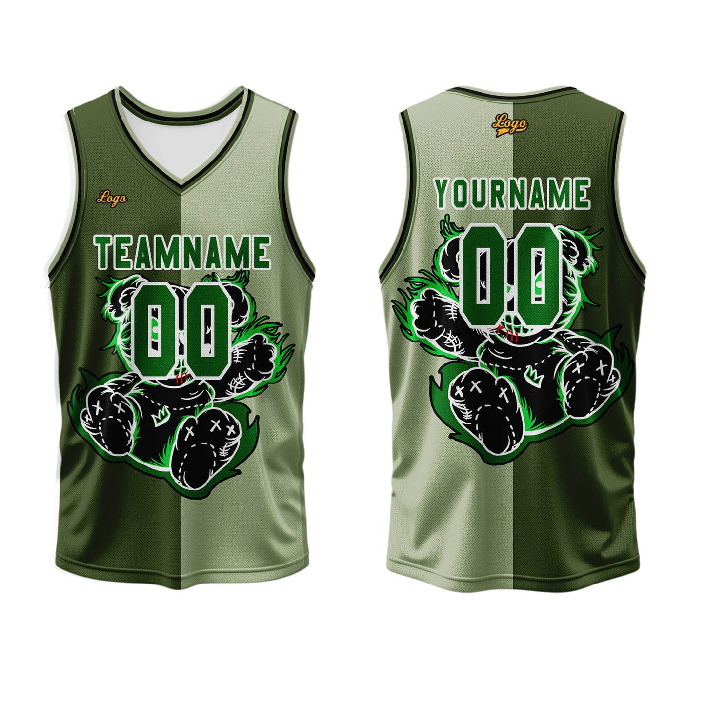 Custom Olive Green Basketball Jersey Uniform Suit Printed Your Logo Name Number
