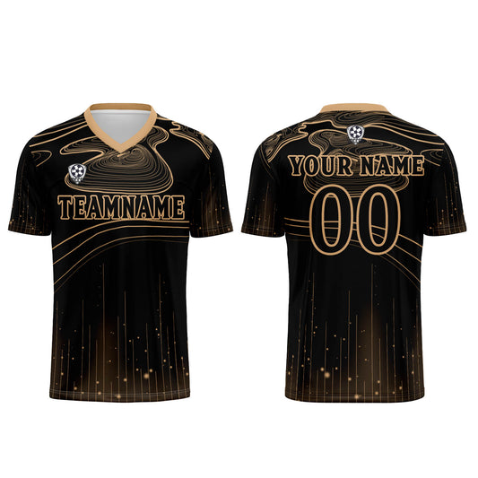 Custom Black Light Brown Soccer Uniform Jersey Kids Adults Personalized Set Jersey Shirt