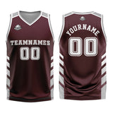 Custom Brown Grey Basketball Jersey Uniform Suit Printed Your Logo Name Number
