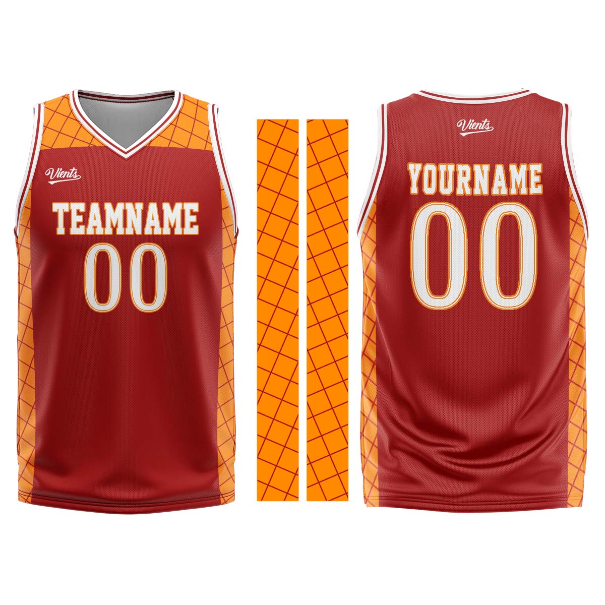 Custom Red Orange Basketball Jersey Uniform Suit Printed Your Logo Name Number