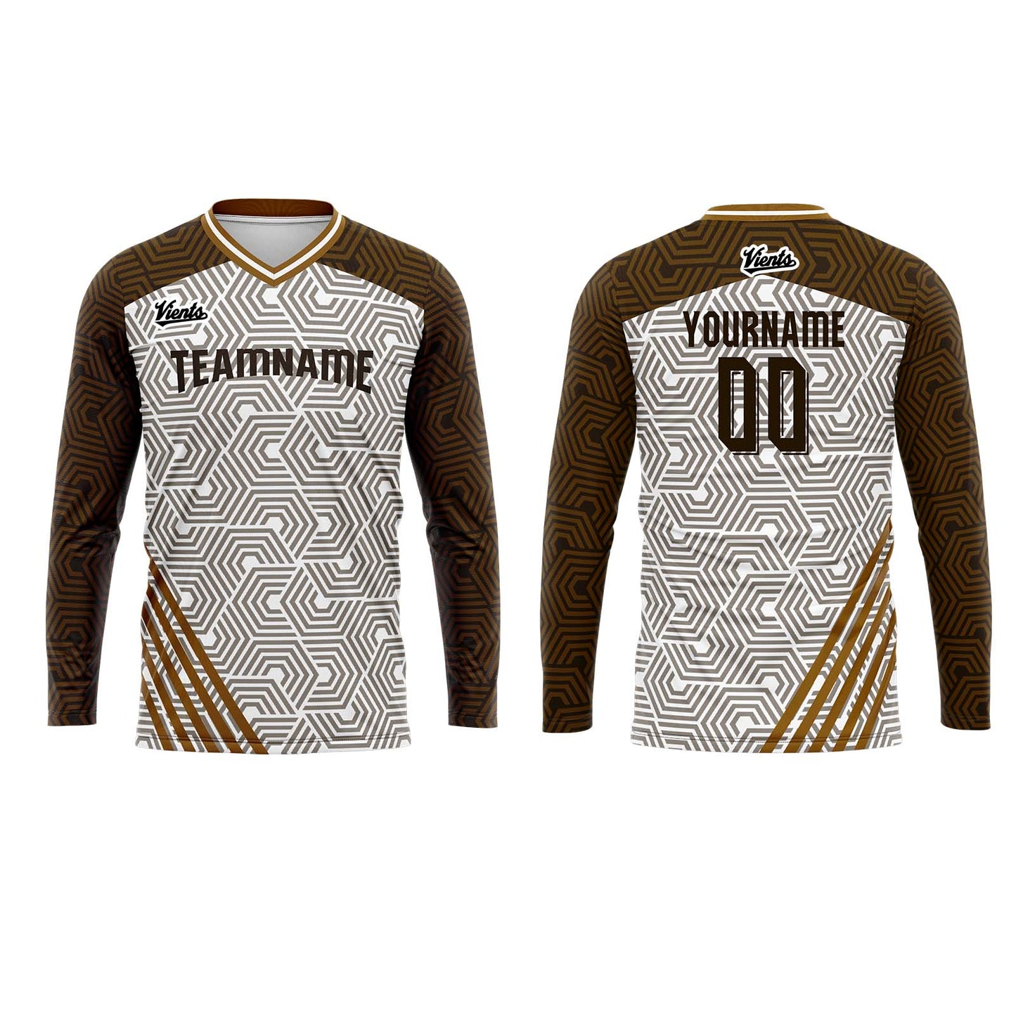 Custom Brown Basketball Soccer Football Shooting Long T-Shirt for Adults and Kids