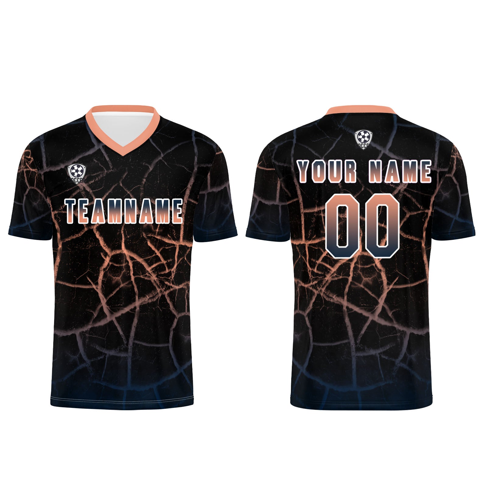 Custom Black Flesh Soccer Uniform Jersey Kids Adults Personalized Set Jersey Shirt