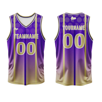 Custom Purple Basketball Jersey Uniform Suit Printed Your Logo Name Number
