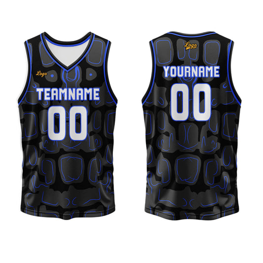 Custom Black Azure Basketball Jersey Uniform Suit Printed Your Logo Name Number