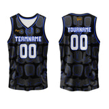 Custom Black Azure Basketball Jersey Uniform Suit Printed Your Logo Name Number