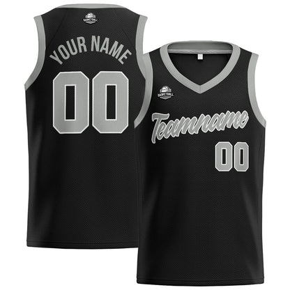 Custom Black Gray Basketball Jersey for Men Women Adult Youth Stitched Name Number Logo