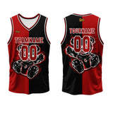 Custom Red Black Basketball Jersey Uniform Suit Printed Your Logo Name Number