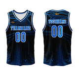 Custom Black Blue Basketball Jersey Uniform Suit Printed Your Logo Name Number