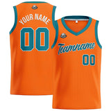 Custom Orange Teal Basketball Jersey for Men Women Adult Youth Stitched Name Number Logo