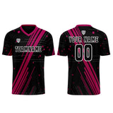 Custom Black Rose Red Uniform Jersey Kids Adults Personalized Set Jersey Shirt