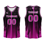 Custom Rose Purple Basketball Jersey Uniform Suit Printed Your Logo Name Number
