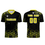 Custom Yellow Uniform Jersey Kids Adults Personalized Set Jersey Shirt