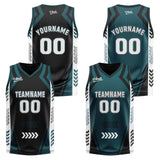 Custom Black Dull Green Reversible Basketball Suit for Adults and Kids Personalized Jersey