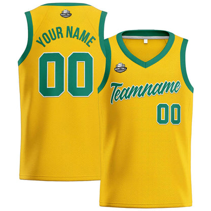 Custom Yellow Green Basketball Jersey for Men Women Adult Youth Stitched Name Number Logo