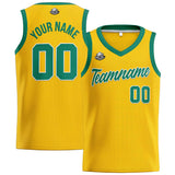 Custom Yellow Green Basketball Jersey for Men Women Adult Youth Stitched Name Number Logo