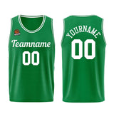 Custom Kelly Green White Basketball Jersey for Men Women Adult Youth Stitched Name Number Logo