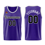 Custom Purple Black Basketball Jersey for Men Women Adult Youth Stitched Name Number Logo