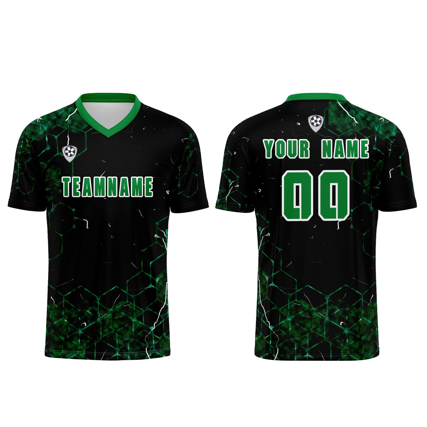 Custom Green Uniform Jersey Kids Adults Personalized Set Jersey Shirt