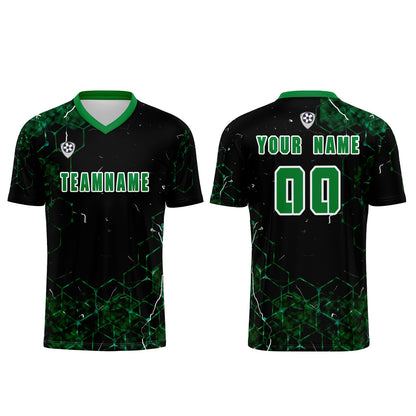 Custom Green Uniform Jersey Kids Adults Personalized Set Jersey Shirt
