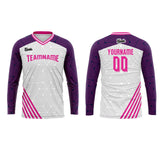 Custom Purple Pink Basketball Soccer Football Shooting Long T-Shirt for Adults and Kids