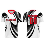 Custom White Black Uniform Jersey Kids Adults Personalized Set Jersey Shirt