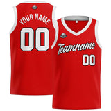Custom Red White Basketball Jersey for Men Women Adult Youth Stitched Name Number Logo