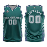 Custom Green Blue Basketball Jersey Uniform Suit Printed Your Logo Name Number
