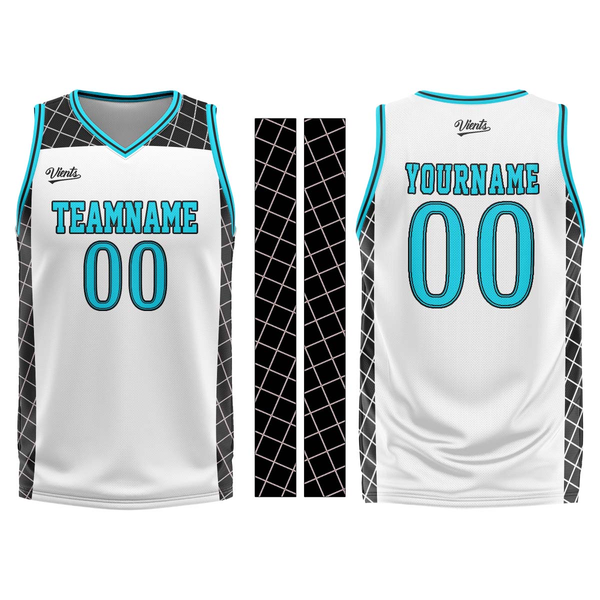 Custom White Black Blue Basketball Jersey Uniform Suit Printed Your Logo Name Number