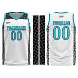 Custom White Black Blue Basketball Jersey Uniform Suit Printed Your Logo Name Number