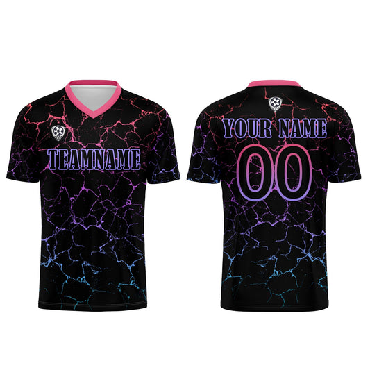 Custom Black Rose Red Soccer Uniform Jersey Kids Adults Personalized Set Jersey Shirt
