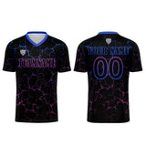 Custom Black Rose Purple Soccer Uniform Jersey Kids Adults Personalized Set Jersey Shirt