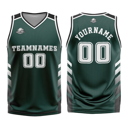 Custom Green White Basketball Jersey Uniform Suit Printed Your Logo Name Number