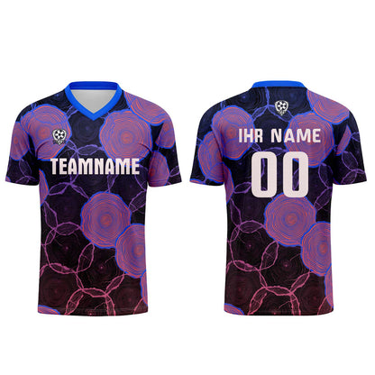 Custom Blue Purple Uniform Jersey Kids Adults Personalized Set Jersey Shirt