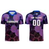 Custom Blue Purple Uniform Jersey Kids Adults Personalized Set Jersey Shirt