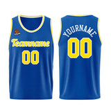 Custom Royal-Yellow Basketball Jersey for Men Women Adult Youth Stitched Name Number Logo