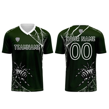 Custom Green Soccer Uniform Jersey Kids Adults Personalized Set Jersey Shirt