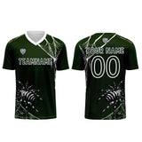 Custom Green Soccer Uniform Jersey Kids Adults Personalized Set Jersey Shirt