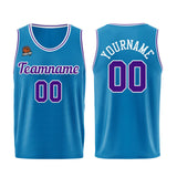 Custom Blue-Purple Basketball Jersey for Men Women Adult Youth Stitched Name Number Logo